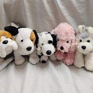 Ganz Webkinz Lot of 5 Dogs No Codes Stuffed Plush Animals NO CODES